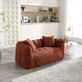 Causeuse d'appoint capitonnée en chenille moderne de 65,1 po avec mousse haute résilience