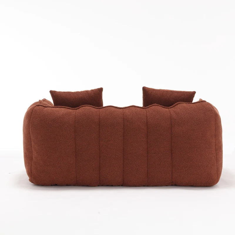Causeuse d'appoint capitonnée en chenille moderne de 65,1 po avec mousse haute résilience