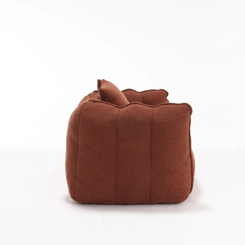 Causeuse d'appoint capitonnée en chenille moderne de 65,1 po avec mousse haute résilience