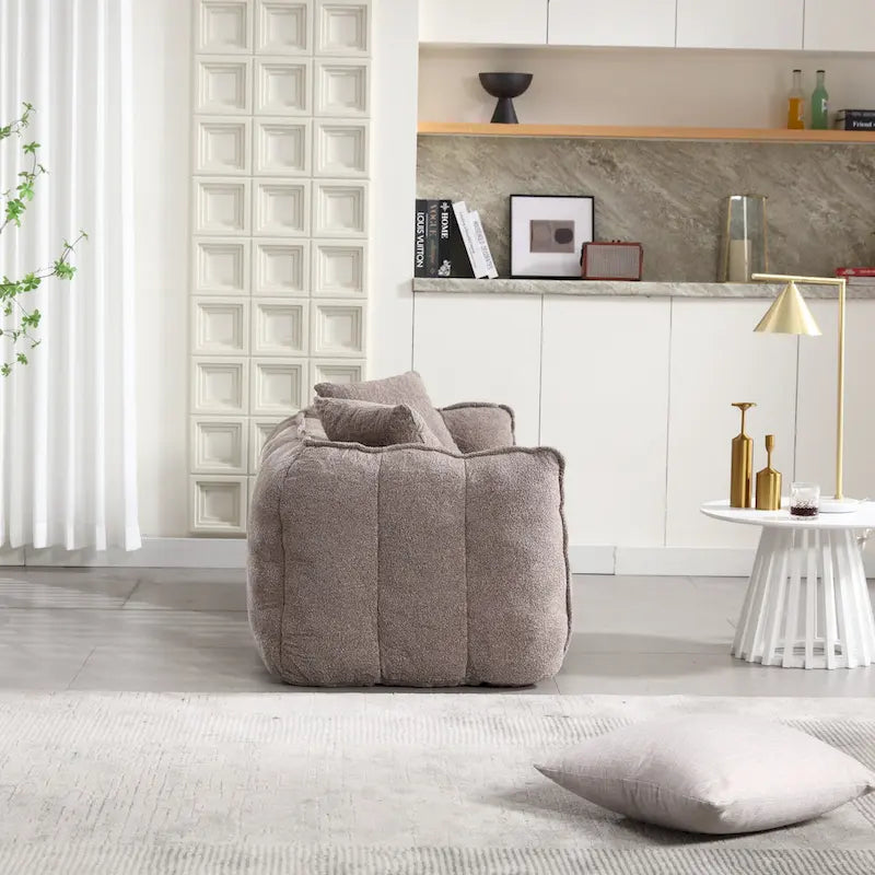 Causeuse d'appoint capitonnée en chenille moderne de 65,1 po avec mousse haute résilience