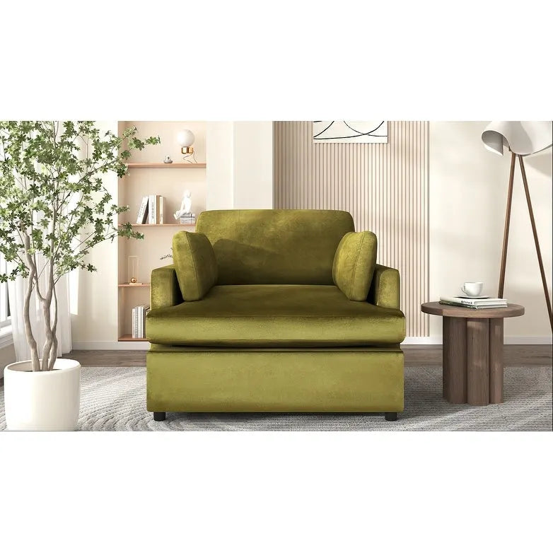 Fauteuil d'appoint surdimensionné - Coussins d'accoudoir confortables, Style neutre polyvalent, Design élégant, Cadre durable
