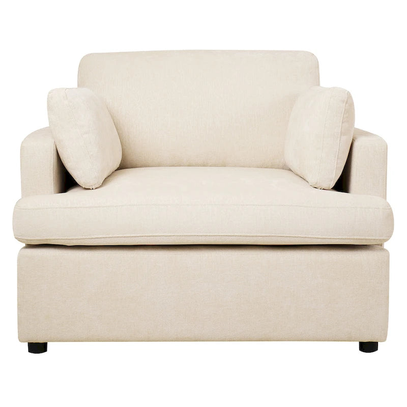 Fauteuil d'appoint surdimensionné - Coussins d'accoudoir confortables, Style neutre polyvalent, Design élégant, Cadre durable
