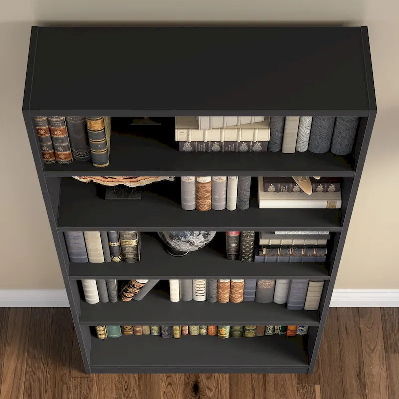 Bibliothèque à 5 étagères, haute et de rangement