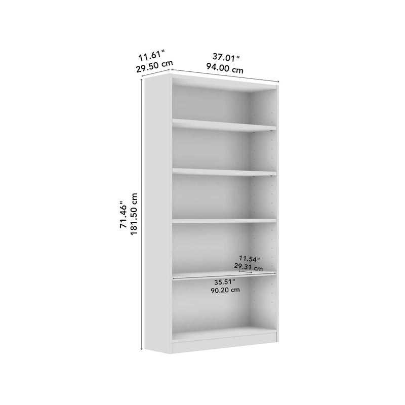 Bibliothèque à 5 étagères, haute et de rangement
