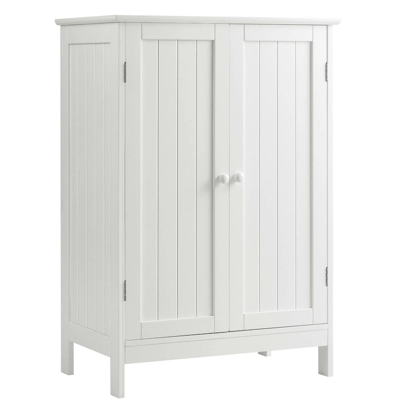 Meuble de rangement de salle de bain au sol avec double porte, armoire de cuisine, meuble à chaussures