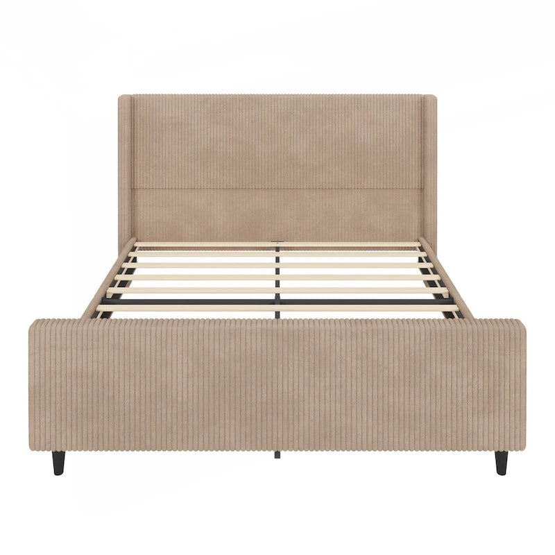 Cadre de lit rembourré robuste et confortable avec tête de lit élégante