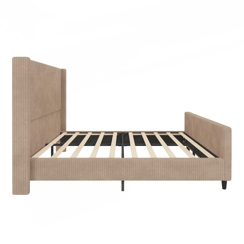 Cadre de lit rembourré robuste et confortable avec tête de lit élégante