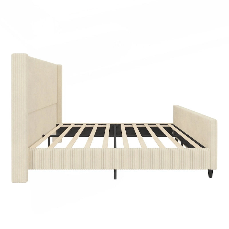 Cadre de lit rembourré robuste et confortable avec tête de lit élégante