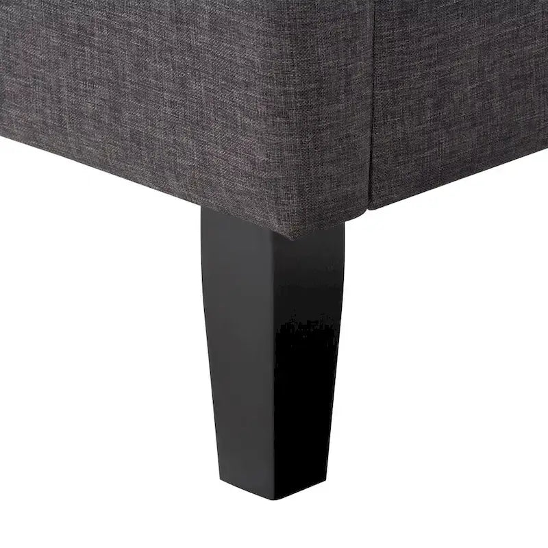 Lit capitonné gris foncé, King