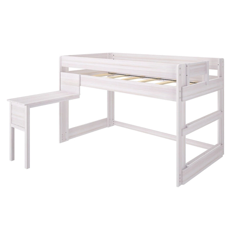 Lit mezzanine bas de style ferme avec bureau attenant (taille double)