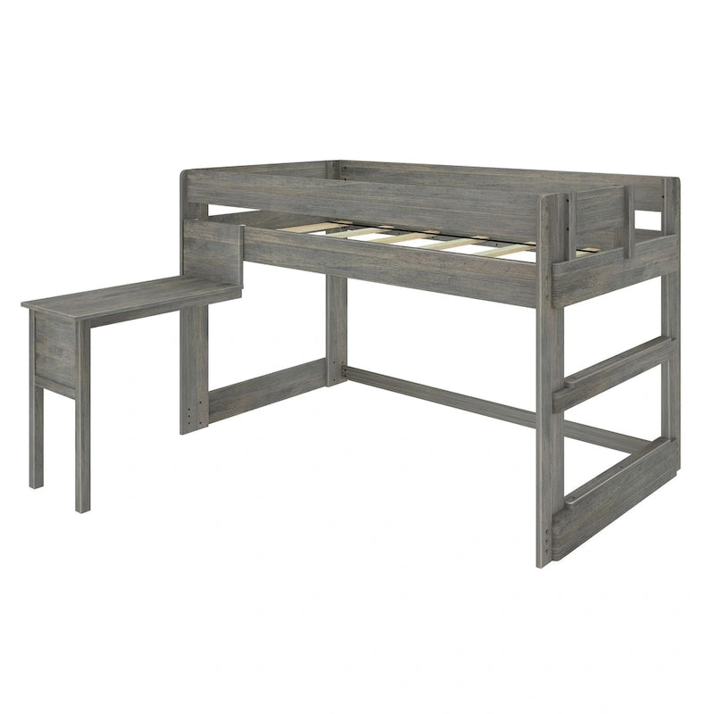 Lit mezzanine bas de style ferme avec bureau attenant (taille double)