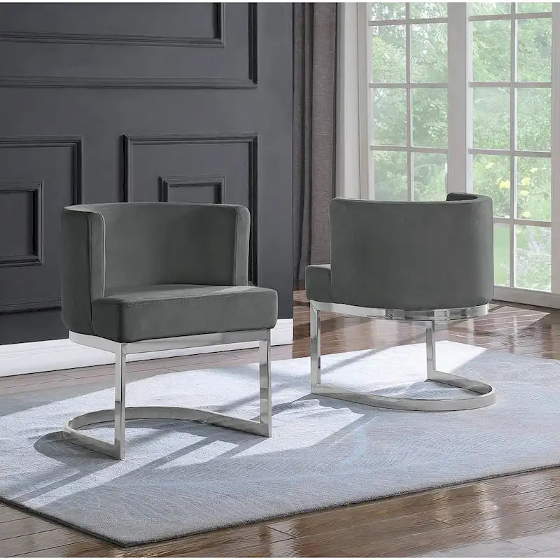 Fauteuil de détente avec base chromée (simple)
