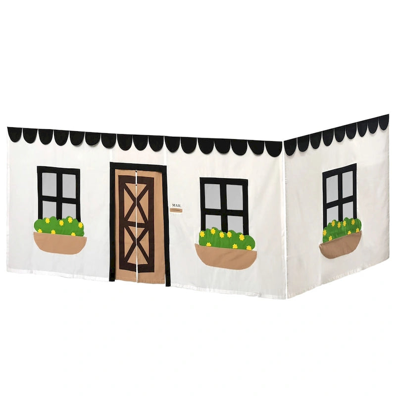Rideau de lit en coton de style campagnard