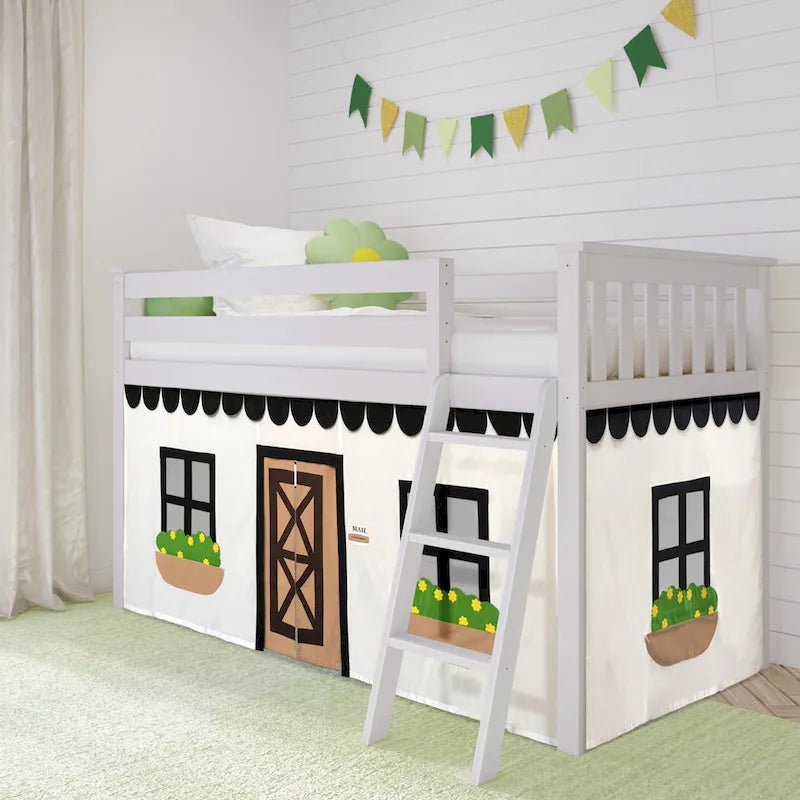 Rideau de lit en coton de style campagnard