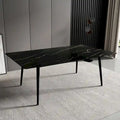 Table à manger rectangulaire 70,8" avec plateau en pierre