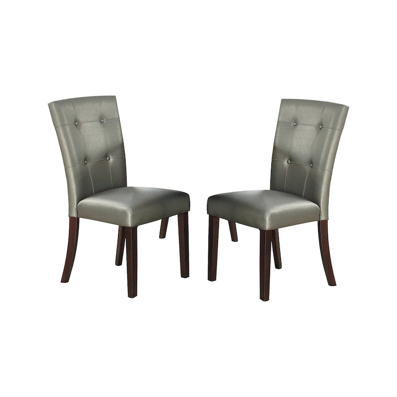 Chaise de salle à manger tapissée de cuir, lot de 2