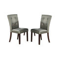 Chaise de salle à manger tapissée de cuir, lot de 2