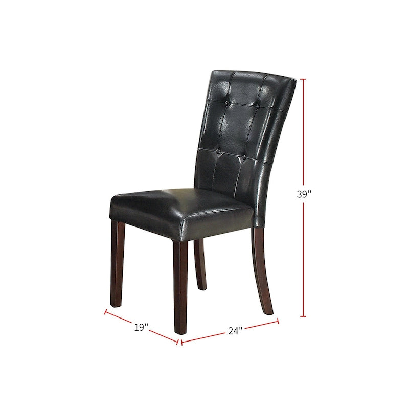 Chaise de salle à manger tapissée de cuir, lot de 2