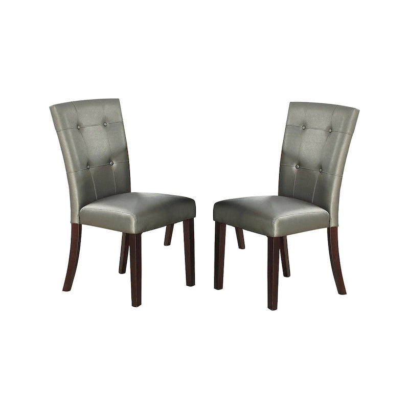 Chaise de salle à manger tapissée de cuir, lot de 2