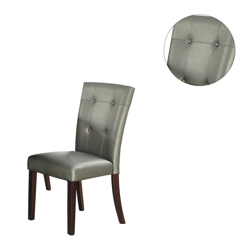 Chaise de salle à manger tapissée de cuir, lot de 2