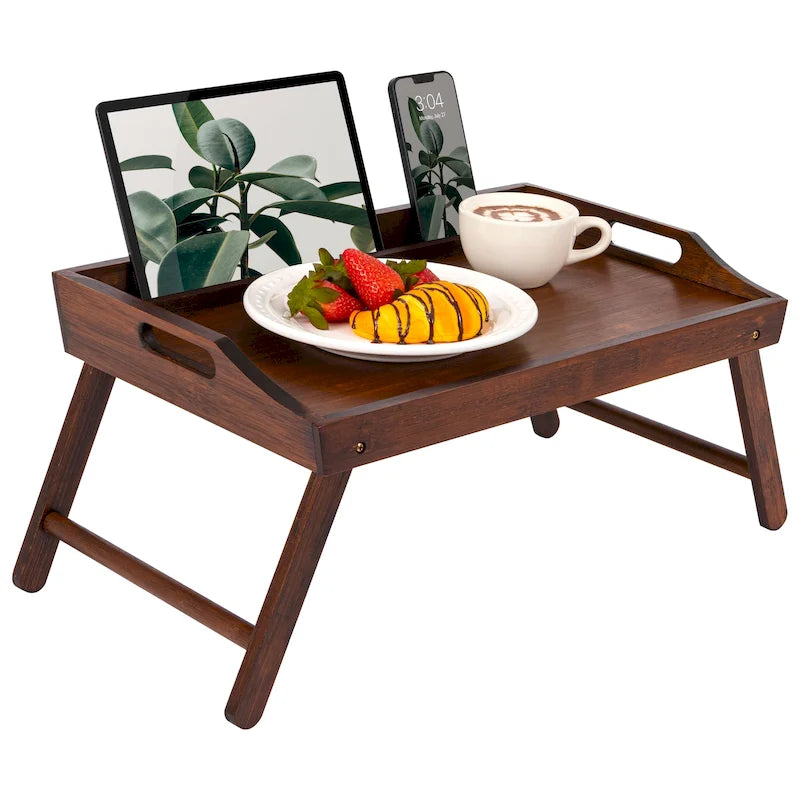 Plateau de lit Média moyen avec support tablette et téléphone