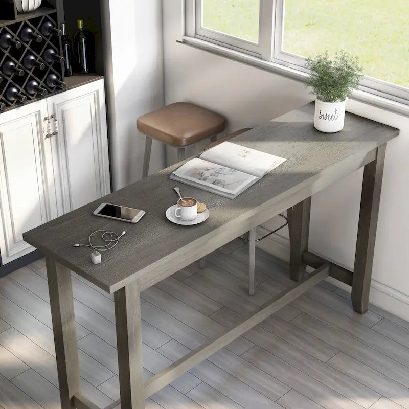 Table hauteur comptoir de 64 pouces avec port USB