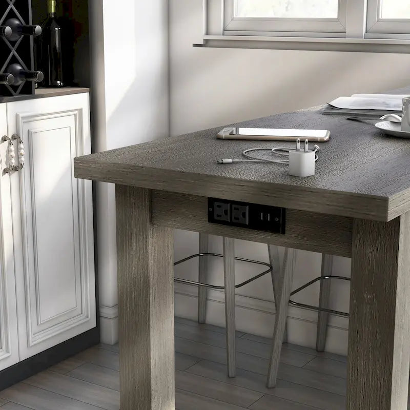 Table hauteur comptoir de 64 pouces avec port USB