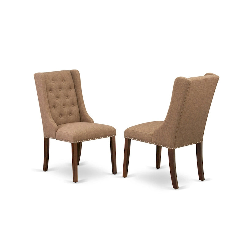Chaises de cuisine - Chaises de salle à manger capitonnées avec rivets, lot de 2 (finition et rembourrage)