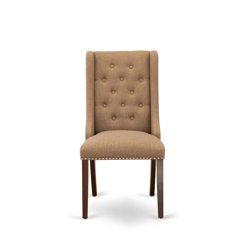 Chaises de cuisine - Chaises de salle à manger capitonnées avec rivets, lot de 2 (finition et rembourrage)