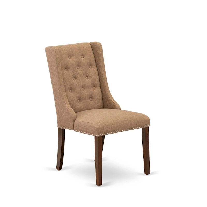 Chaises de cuisine - Chaises de salle à manger capitonnées avec rivets, lot de 2 (finition et rembourrage)