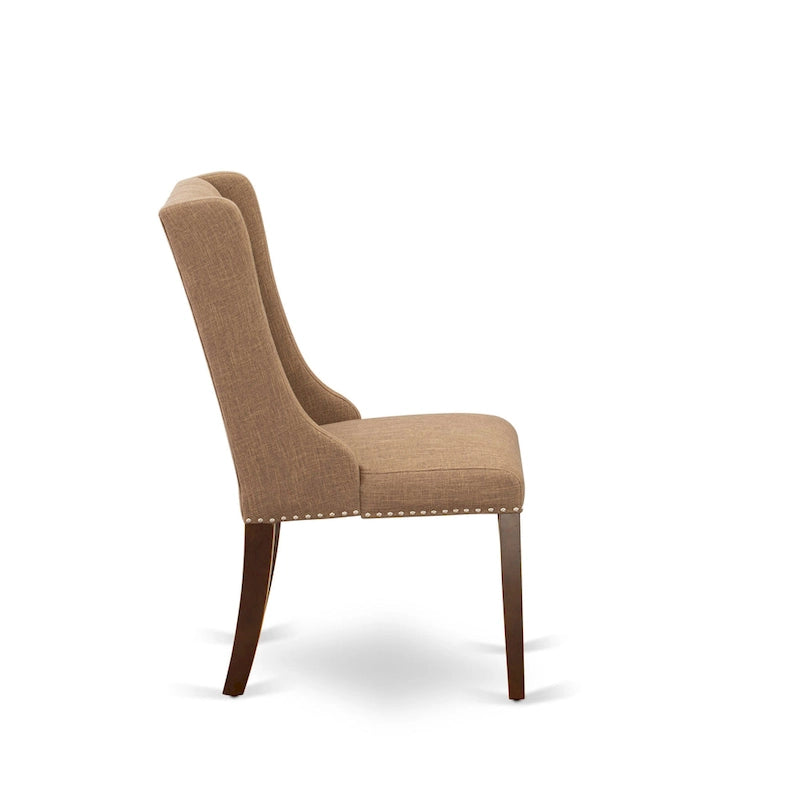 Chaises de cuisine - Chaises de salle à manger capitonnées avec rivets, lot de 2 (finition et rembourrage)