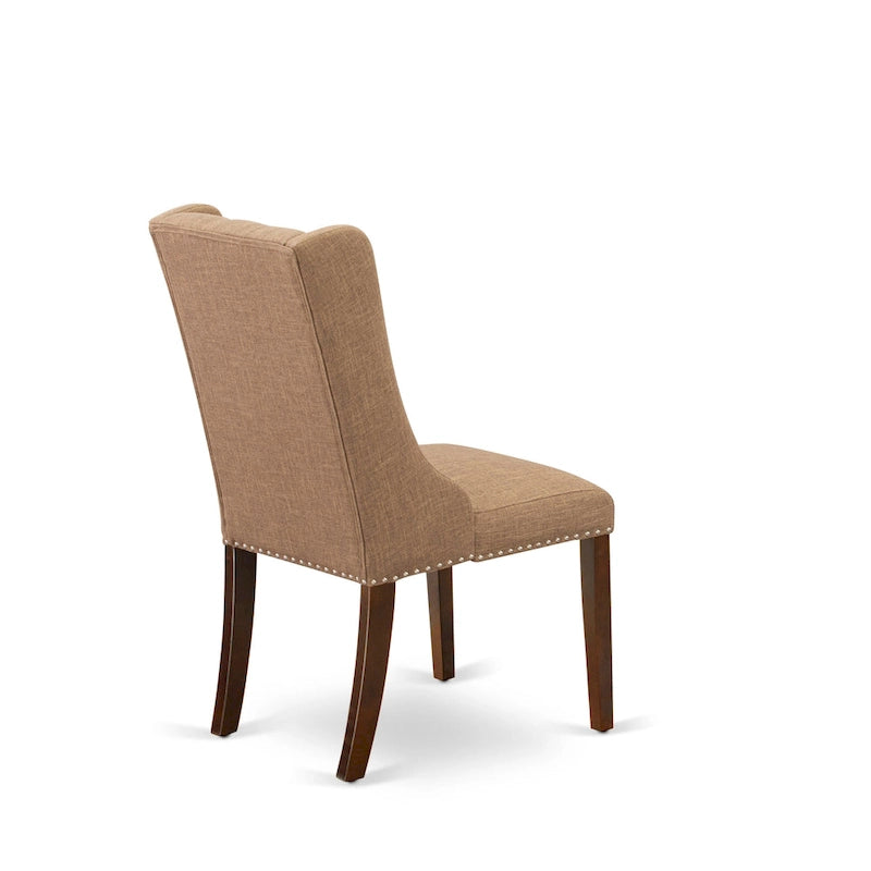 Chaises de cuisine - Chaises de salle à manger capitonnées avec rivets, lot de 2 (finition et rembourrage)