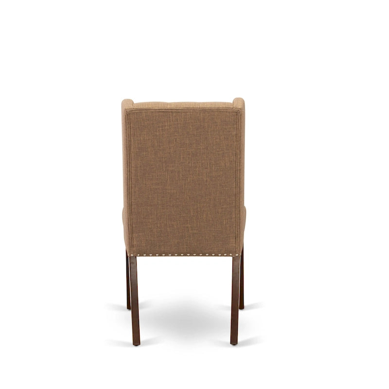 Chaises de cuisine - Chaises de salle à manger capitonnées avec rivets, lot de 2 (finition et rembourrage)