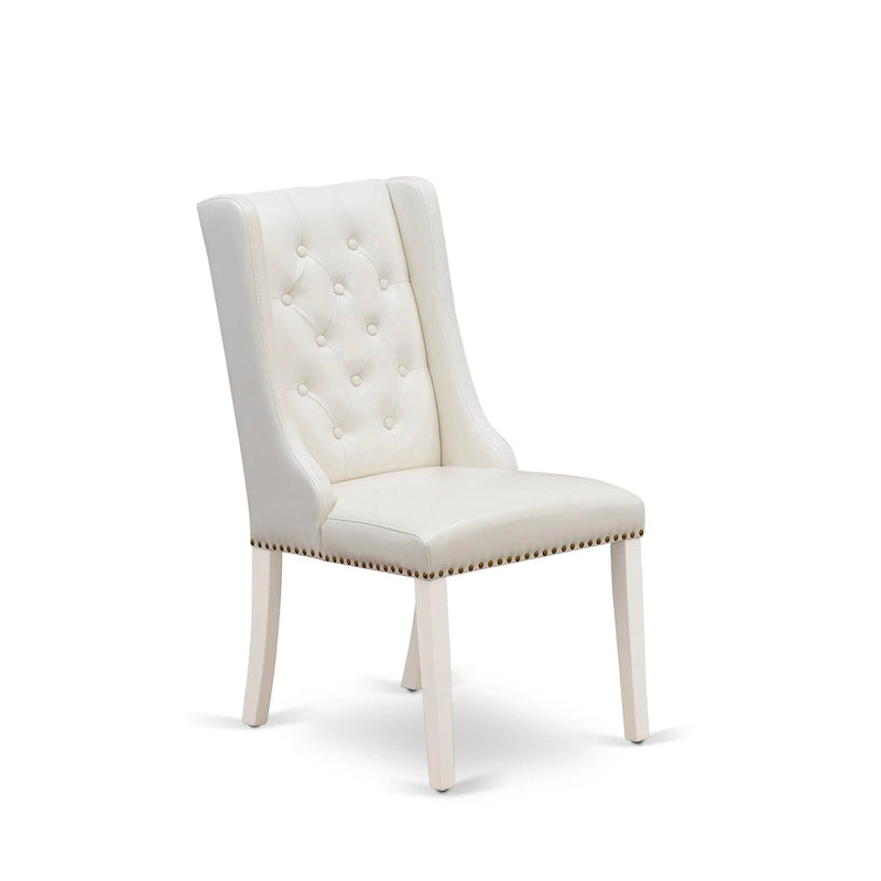 Chaises de cuisine - Chaises de salle à manger capitonnées avec rivets, lot de 2 (finition et rembourrage)