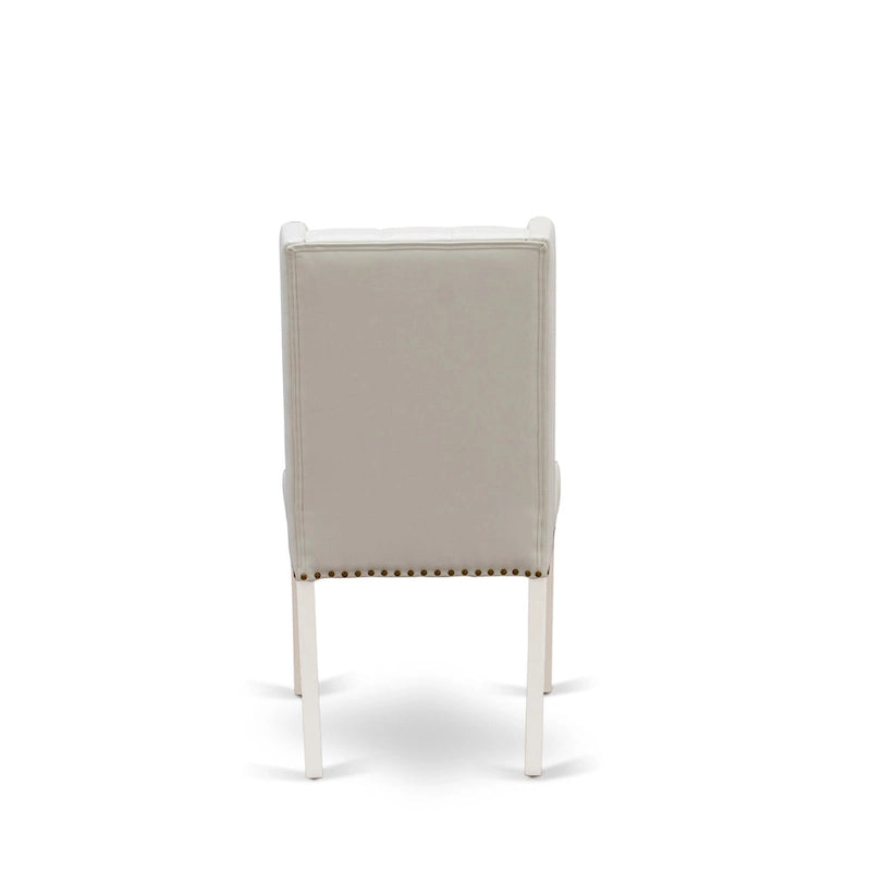 Chaises de cuisine - Chaises de salle à manger capitonnées avec rivets, lot de 2 (finition et rembourrage)