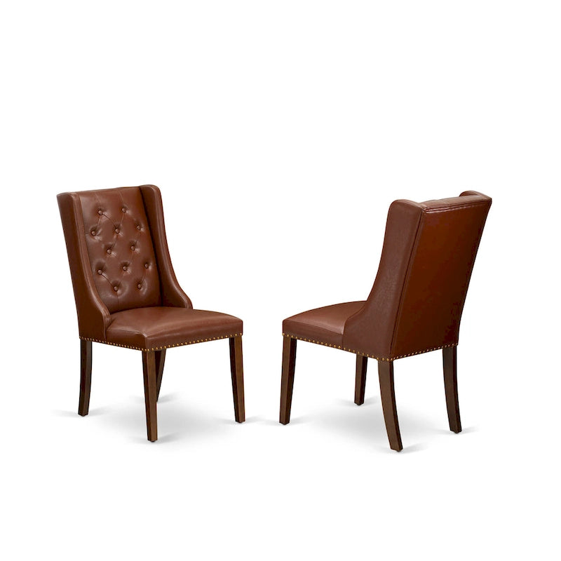 Chaises de cuisine - Chaises de salle à manger capitonnées avec rivets, lot de 2 (finition et rembourrage)