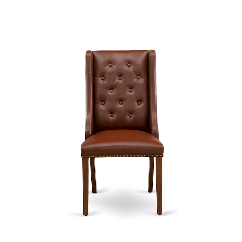 Chaises de cuisine - Chaises de salle à manger capitonnées avec rivets, lot de 2 (finition et rembourrage)