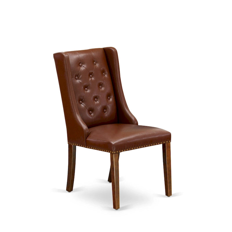 Chaises de cuisine - Chaises de salle à manger capitonnées avec rivets, lot de 2 (finition et rembourrage)