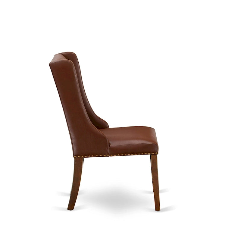 Chaises de cuisine - Chaises de salle à manger capitonnées avec rivets, lot de 2 (finition et rembourrage)