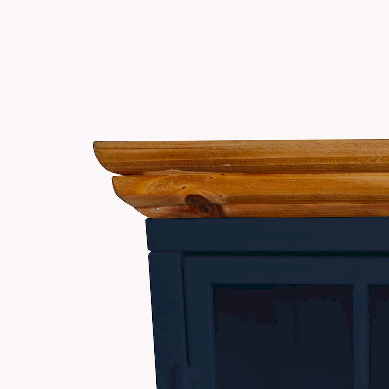 Table de chevet avec meuble de rangement et plateau en bois massif, 1 pièce/2 pièces