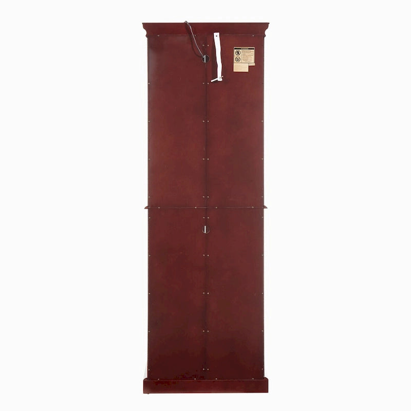 Vitrine Curio Éclairée avec Étagères Réglables, Portes en Verre Trempé (Ampoule E26 non incluse)