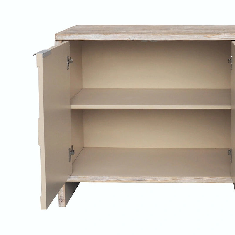 Bahut de style rustique à 4 portes en bois