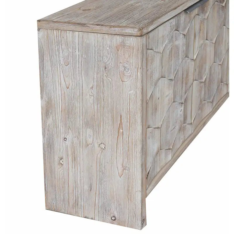 Bahut de style rustique à 4 portes en bois