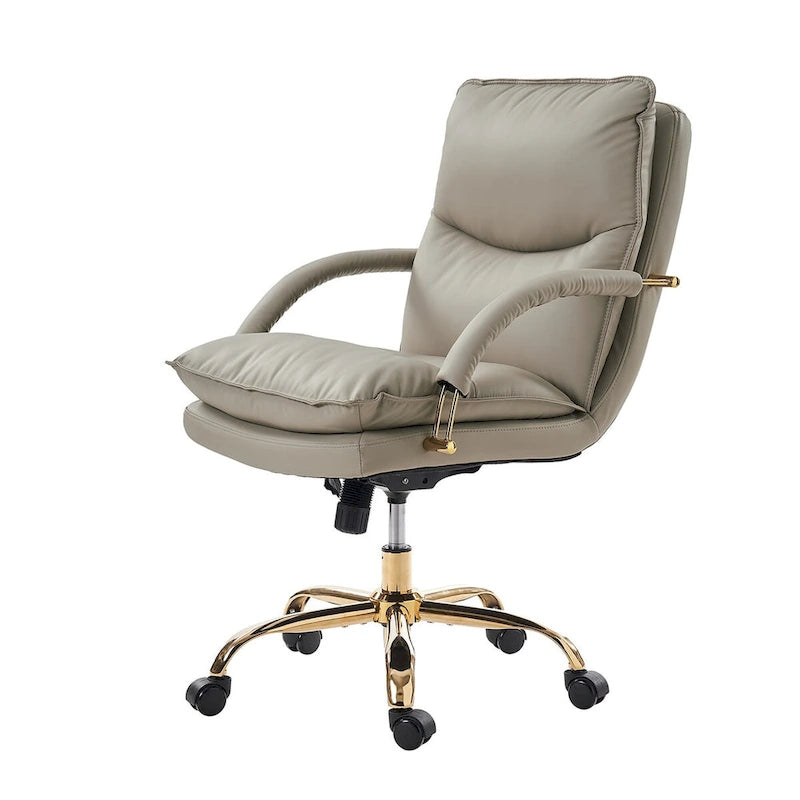 Chaise de bureau moderne en similicuir, réglable en hauteur, inclinable, avec base pivotante
