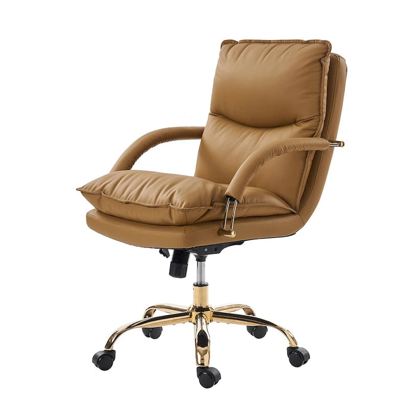 Chaise de bureau moderne en similicuir, réglable en hauteur, inclinable, avec base pivotante