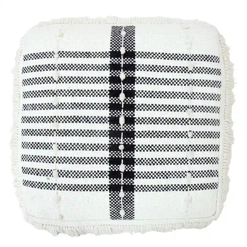 18 Ottomans en coton 100 % blanc