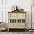 Buffet en bois avec portes miroirs