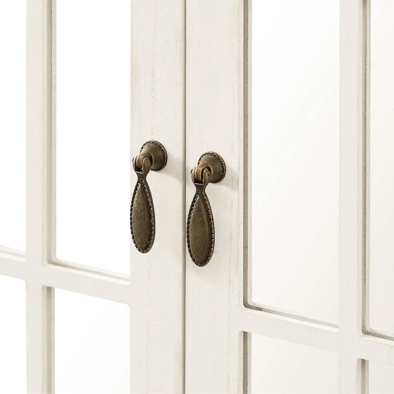 Buffet en bois avec portes miroirs