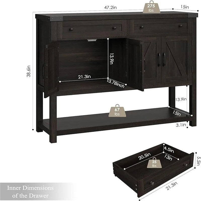 Buffet – 14.96P x 47.24L x 38.58H