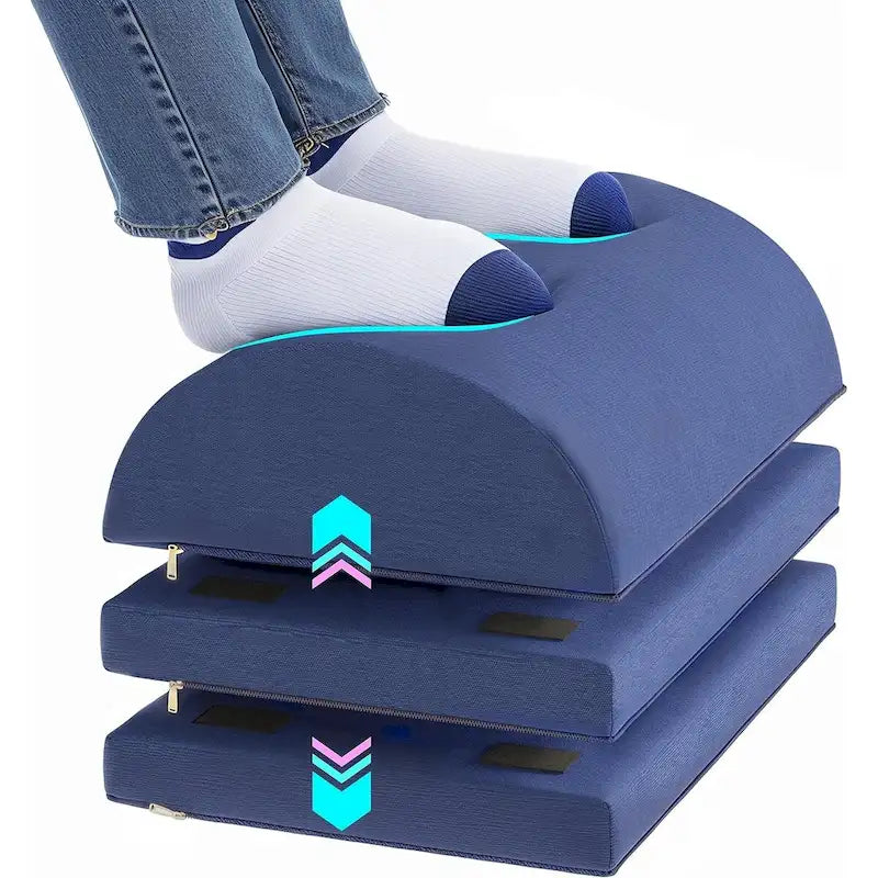 Repose-pieds ergonomique et tabouret repose-pieds de bureau réglable en hauteur pour un soutien sous le bureau